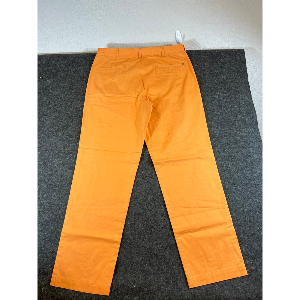 Vintage Brooks Brothers 346 Mens Orange Cotton Chinos Straight Pants 38x34 Y2K